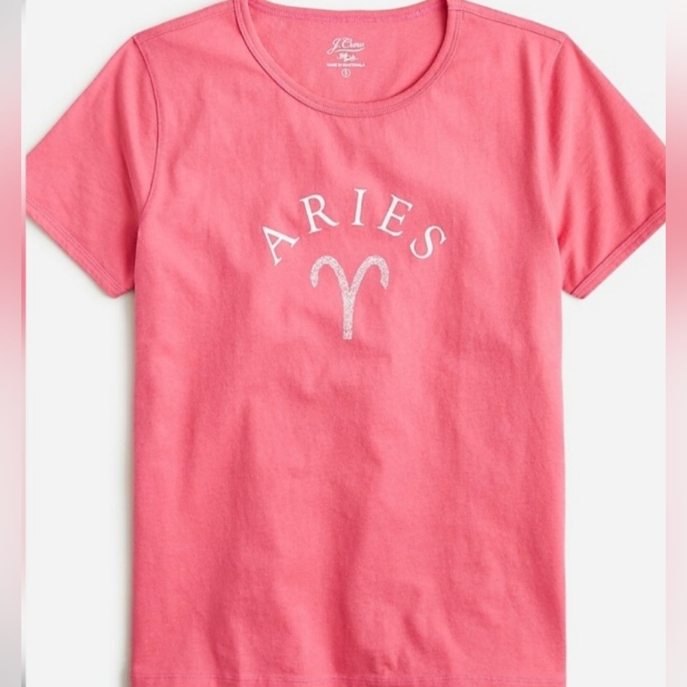 J.Crew Zodiac Pink Tee Aries Size Medium